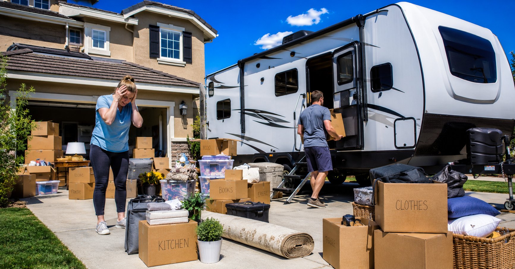 Brokendreamsreborn.com how to downsize for full time RV life without being overwhelmed