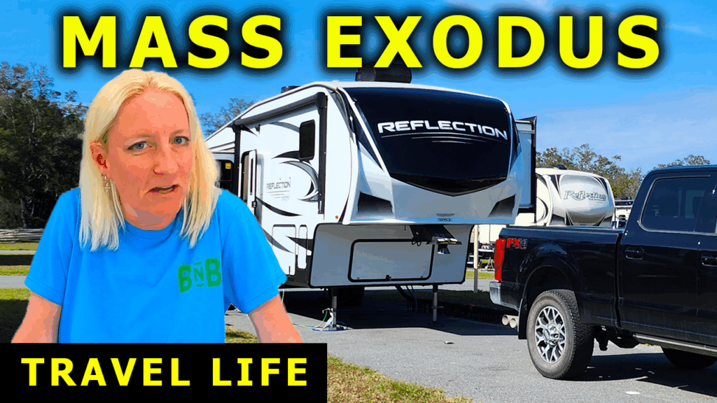Broken Dreams Reborn full time RV life travel life couple everyone is leaving broken window and the best travel dog ever