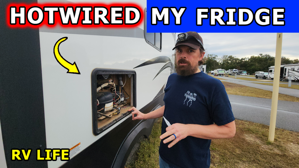 Broken Dreams Reborn full time rv travel life couple vlog hotwired my fridge 12 volt rv fridge JC Refrigeration